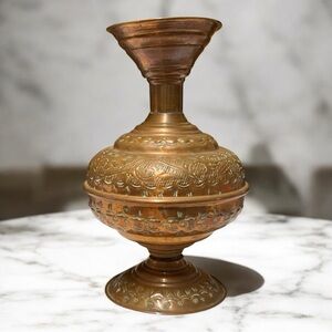 Vintage ***RARE*** Ornate Copper Vase/ Taper Candle Holder